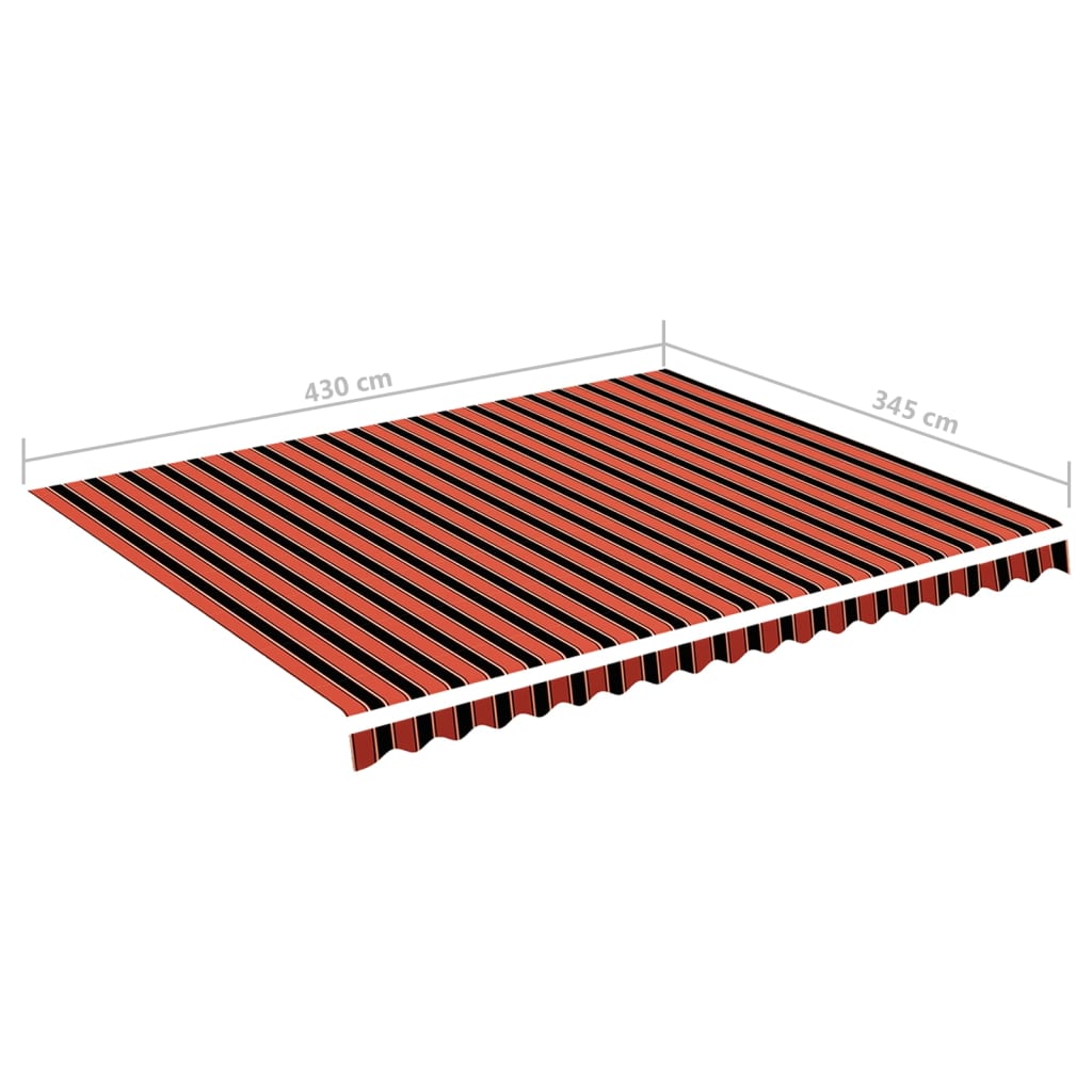 Vervangingsdoek Voor Luifel 4,5X3,5 M 450 x 350 cm Oranje en bruin