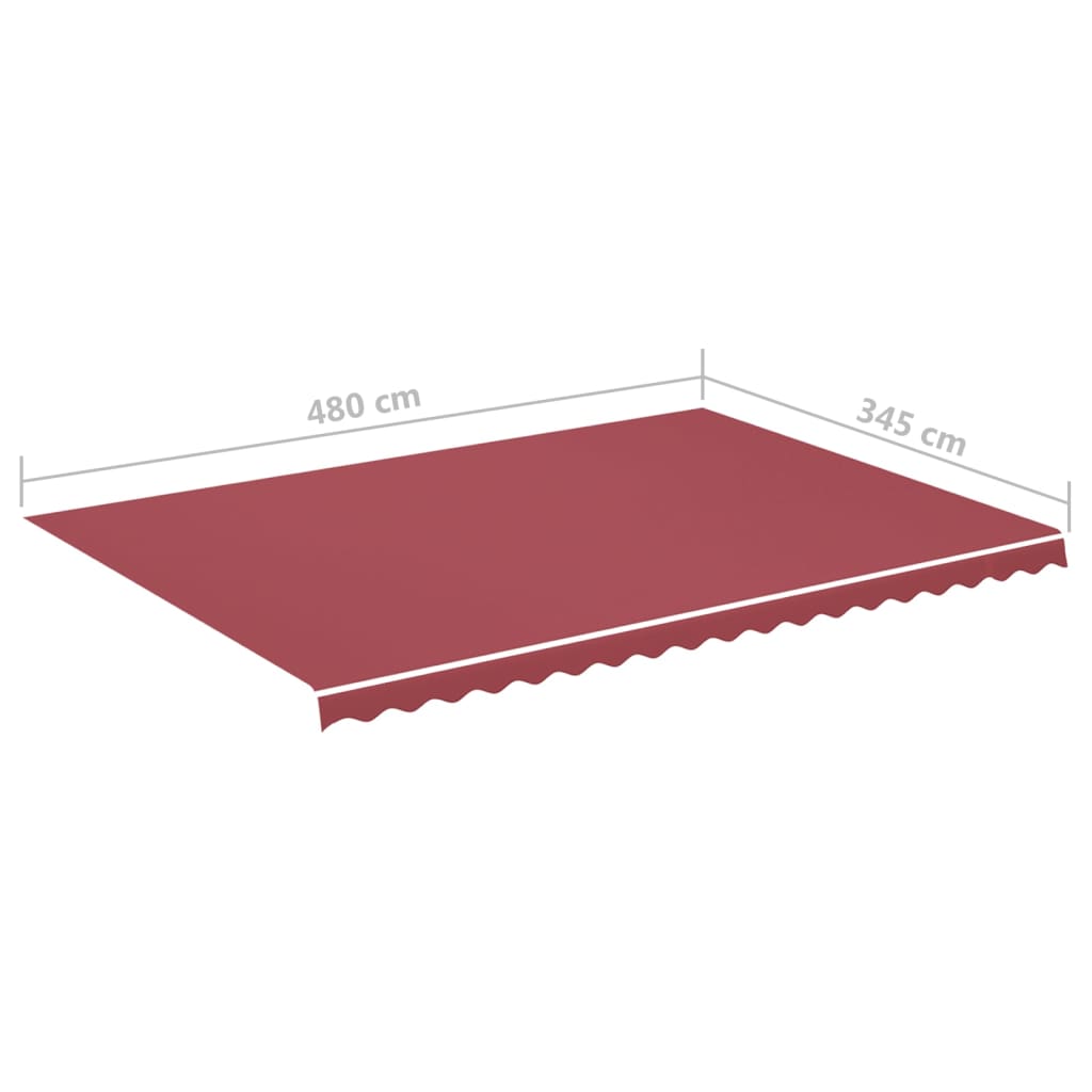 Vervangingsdoek Voor Luifel 5X3,5 M Bordeauxrood Wijnrood 500 x 350 cm