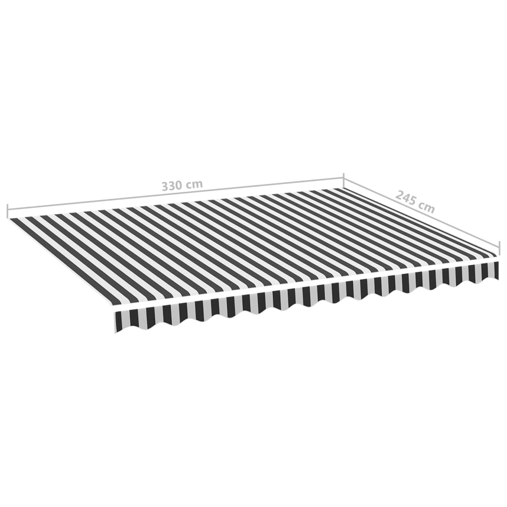 Vervangingsdoek Voor Luifel 3,5X2,5 M Kleurig En 350 x 250 cm Antraciet en wit