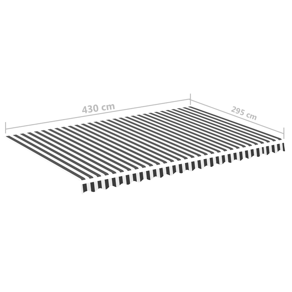 Vervangingsdoek Voor Luifel 4,5X3 M Kleurig En 450 x 300 cm Antraciet en wit