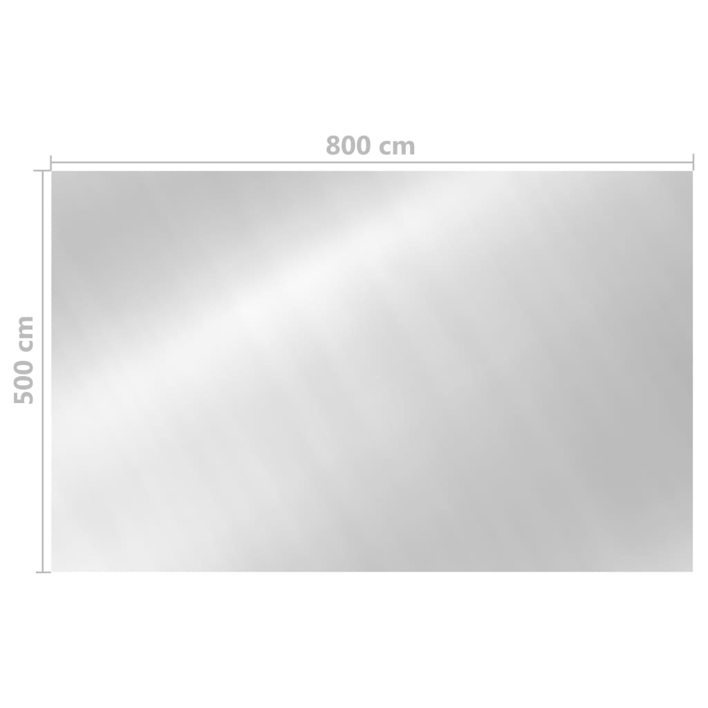 Zwembadhoes Rechthoekig 800X500 Cm Pe Zilverkleurig