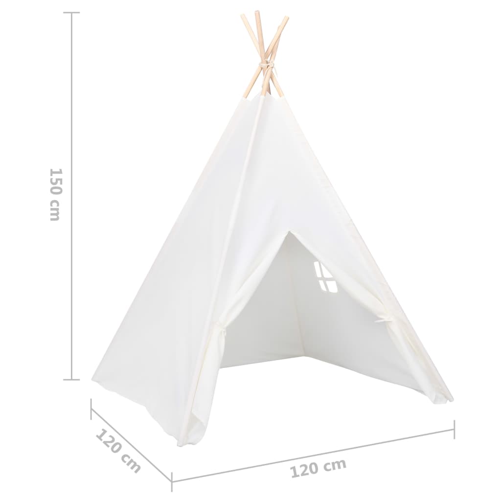 Kindertipitent met tas 20x20x50 cm peachskin