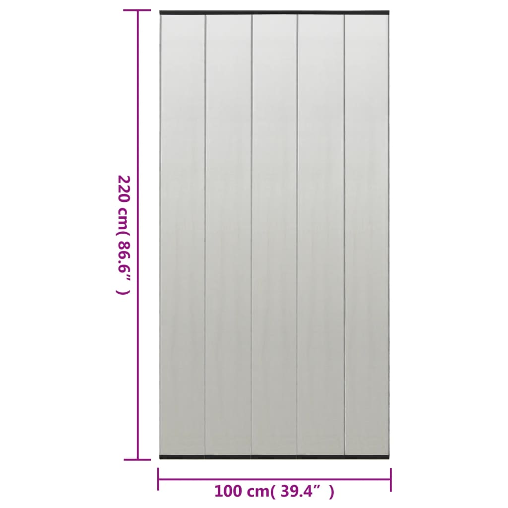 Vliegengordijn 100X220 Cm Polyester Mesh Zwart