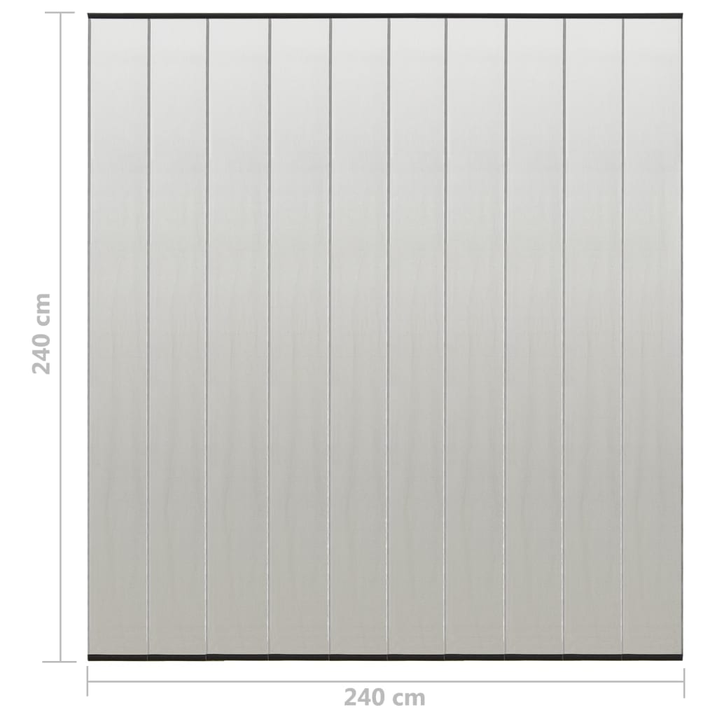 Vliegengordijn 10-Delig Mesh Zwart 240 x 240 cm