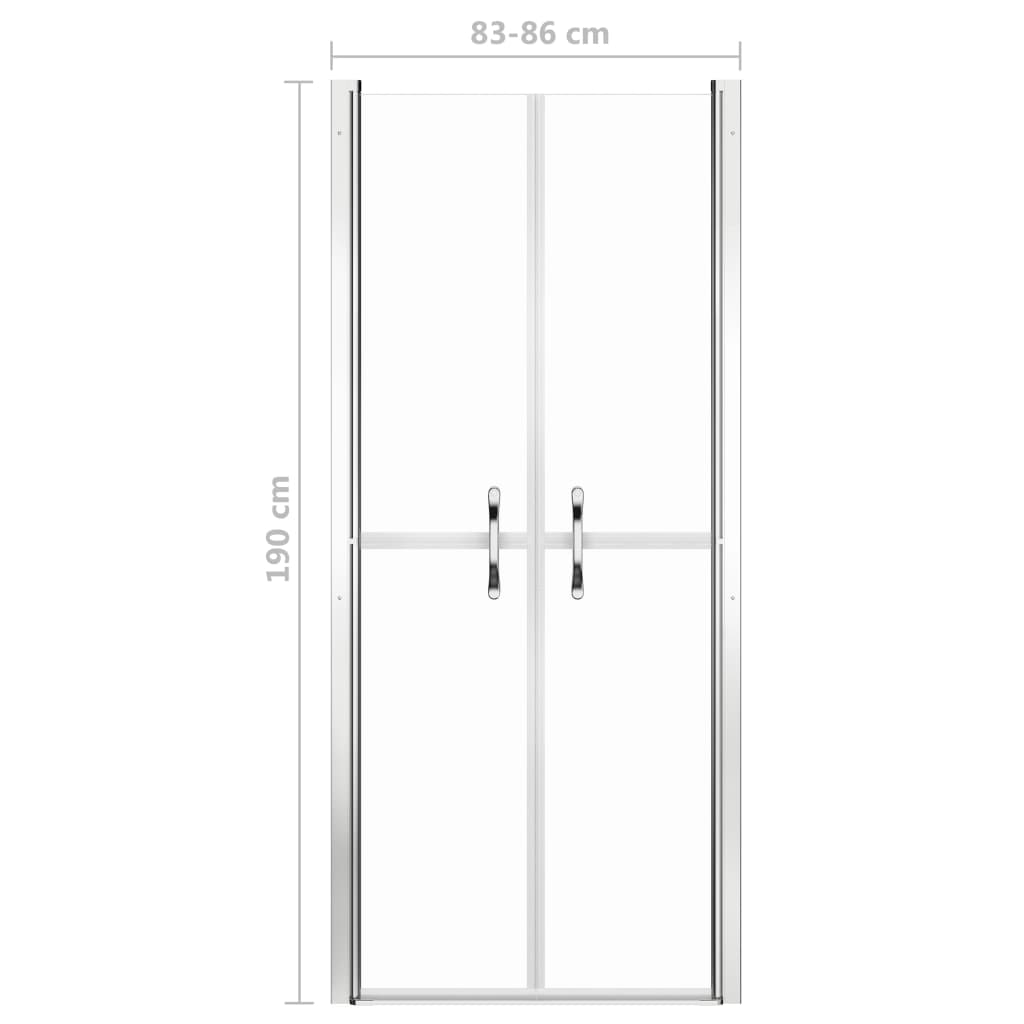 Douchedeur 86x190 cm ESG transparant 86 x 190 cm Zilver