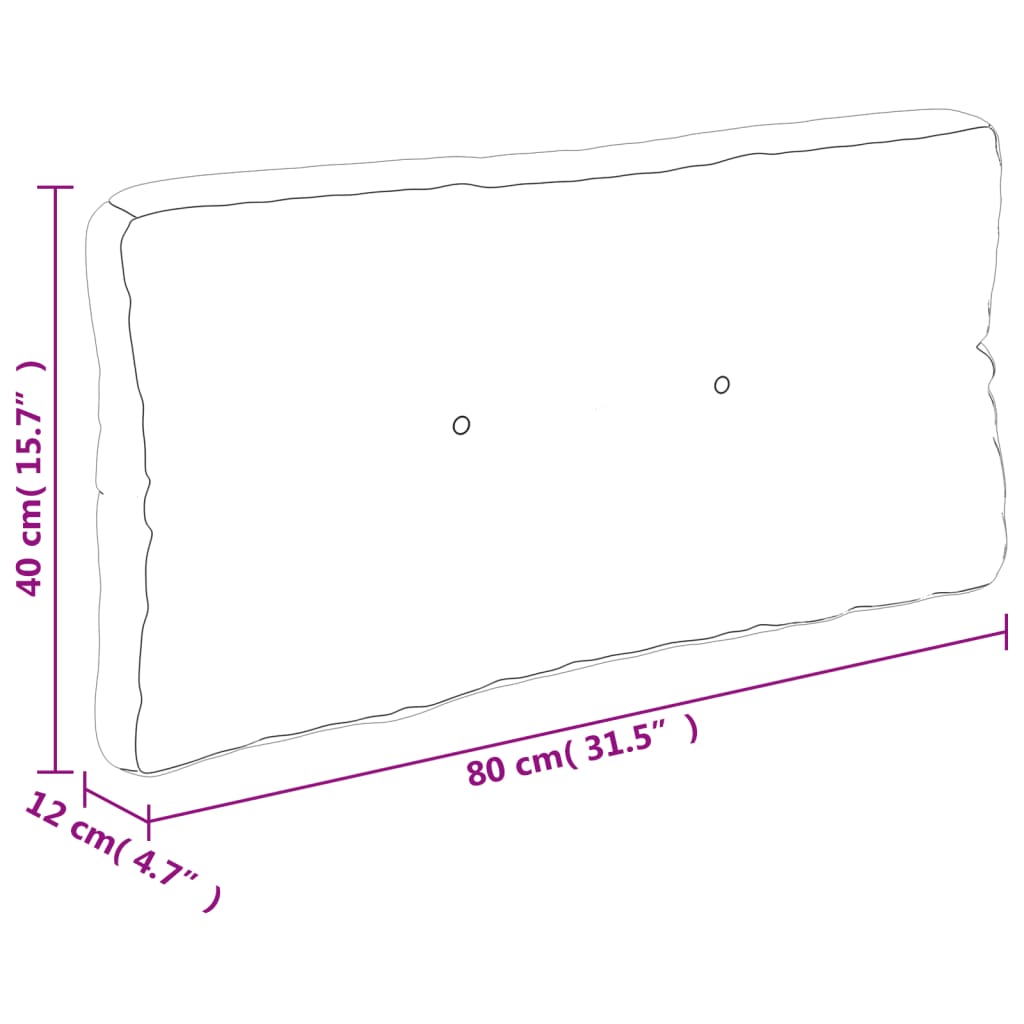 Palletkussen 80x40x12 cm stof groen