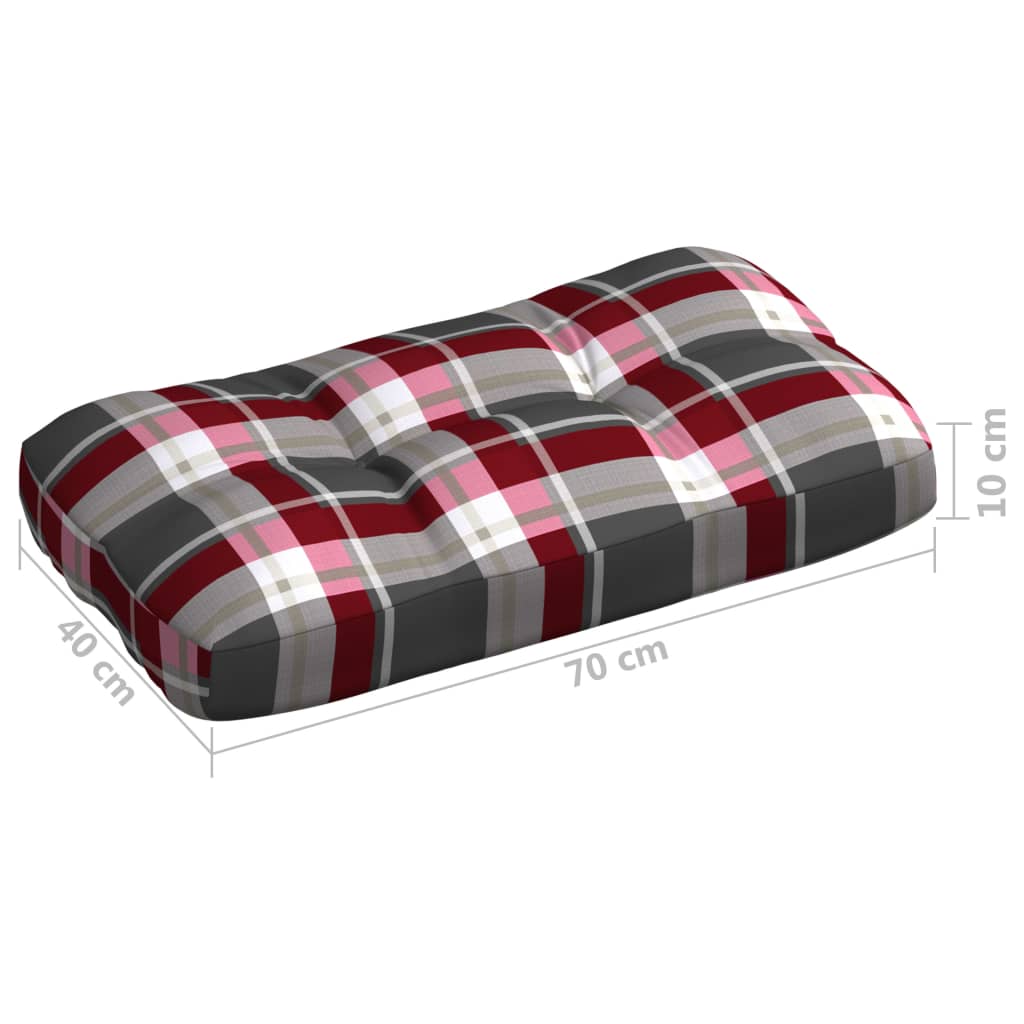 Bankkussens Pallet Ruitpatroon Rood Rood ruitpatroon