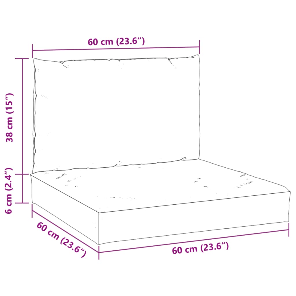 Palletkussens 2 St Stof 1