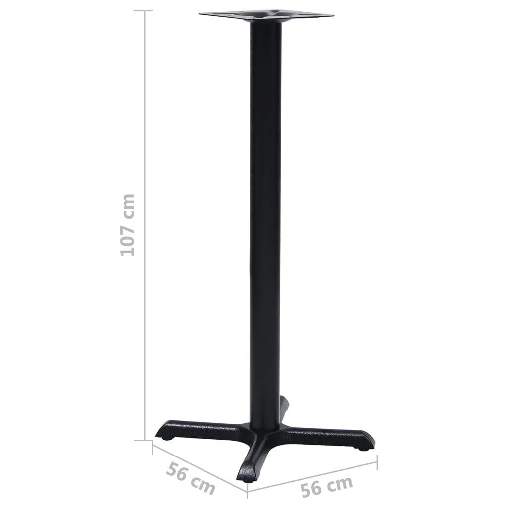 Bistrotafelpoot 56x56x107 cm gietijzer zwart