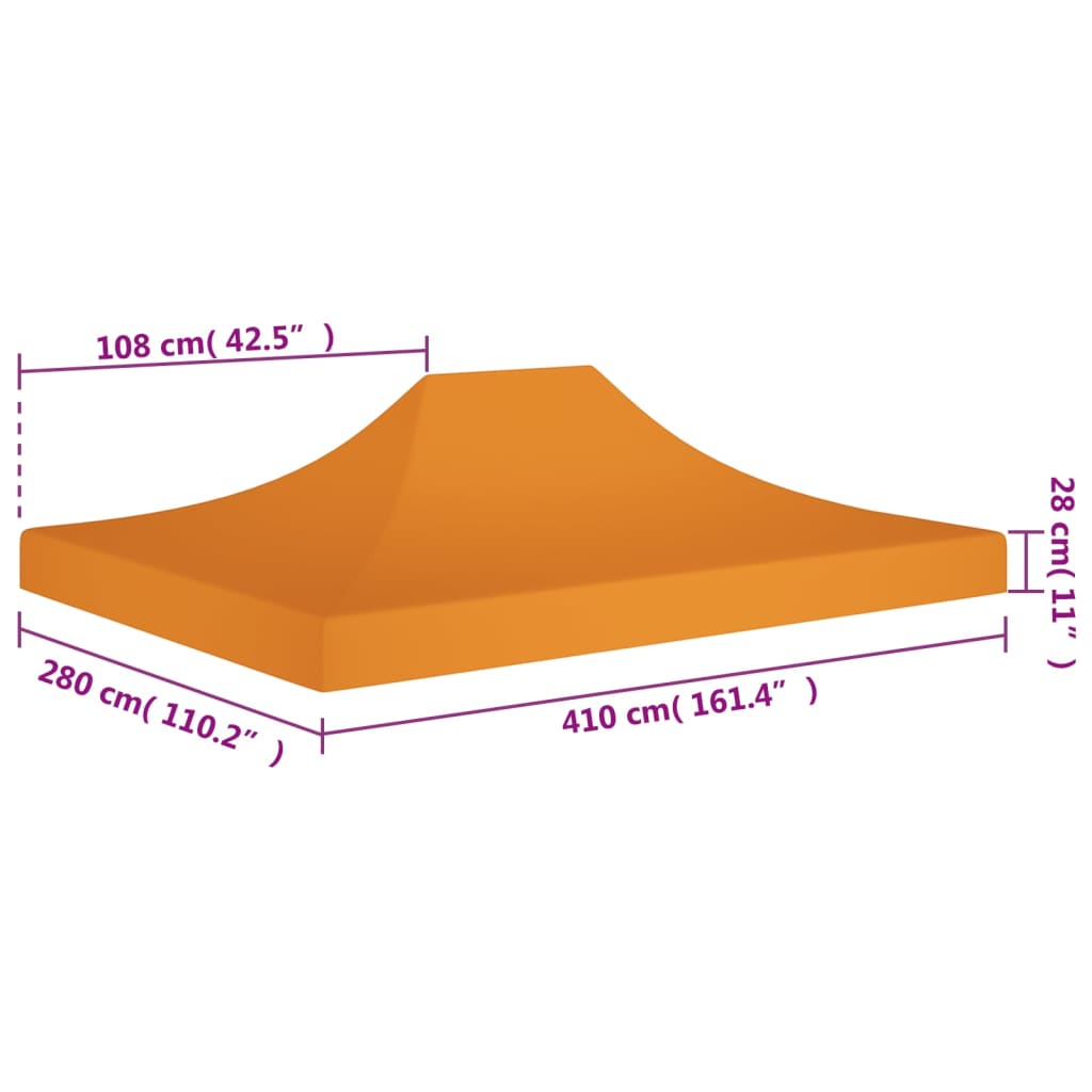 Partytentdak 270 G/M² Oranje 4 x 3 m orange