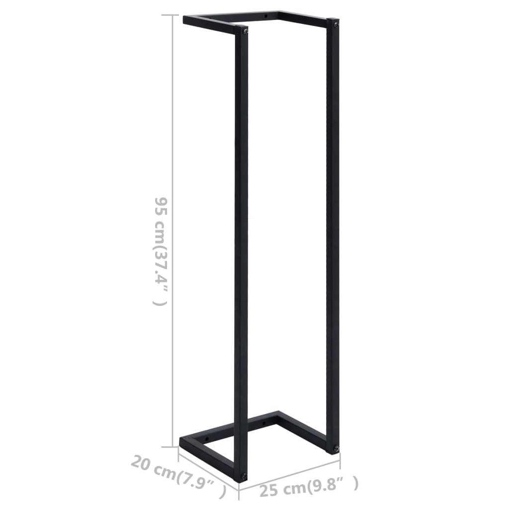 Handdoekenrek Ijzer 25 x 20 x 95 cm Zwart