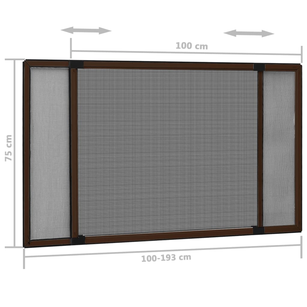 Raamhor Uitschuifbaar (100-193)X75 Cm Bruin 193 x 75 cm