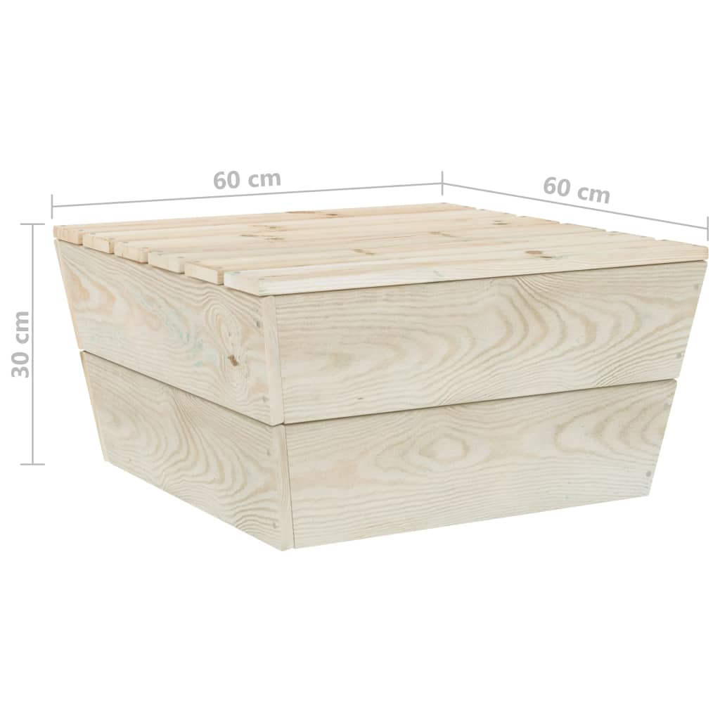 Tuintafels 2 St 60X60X30 Cm Geïmpregneerd Vurenhout Tafel (2 st)