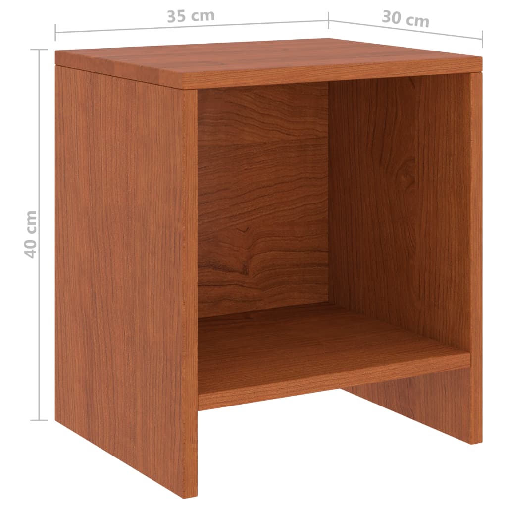 Nachtkastjes 2 st 35x30x40 cm massief grenenhout honingbruin 2 Honingbruin