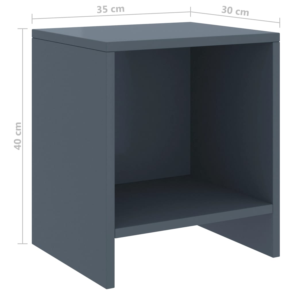 Nachtkastjes 2 st 35x30x40 cm massief grenenhout lichtgrijs 2 Lichtgrijs