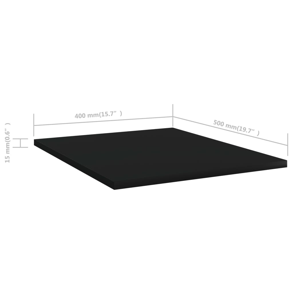Wandschappen 8 st 40x50x1,5 cm bewerkt hout zwart