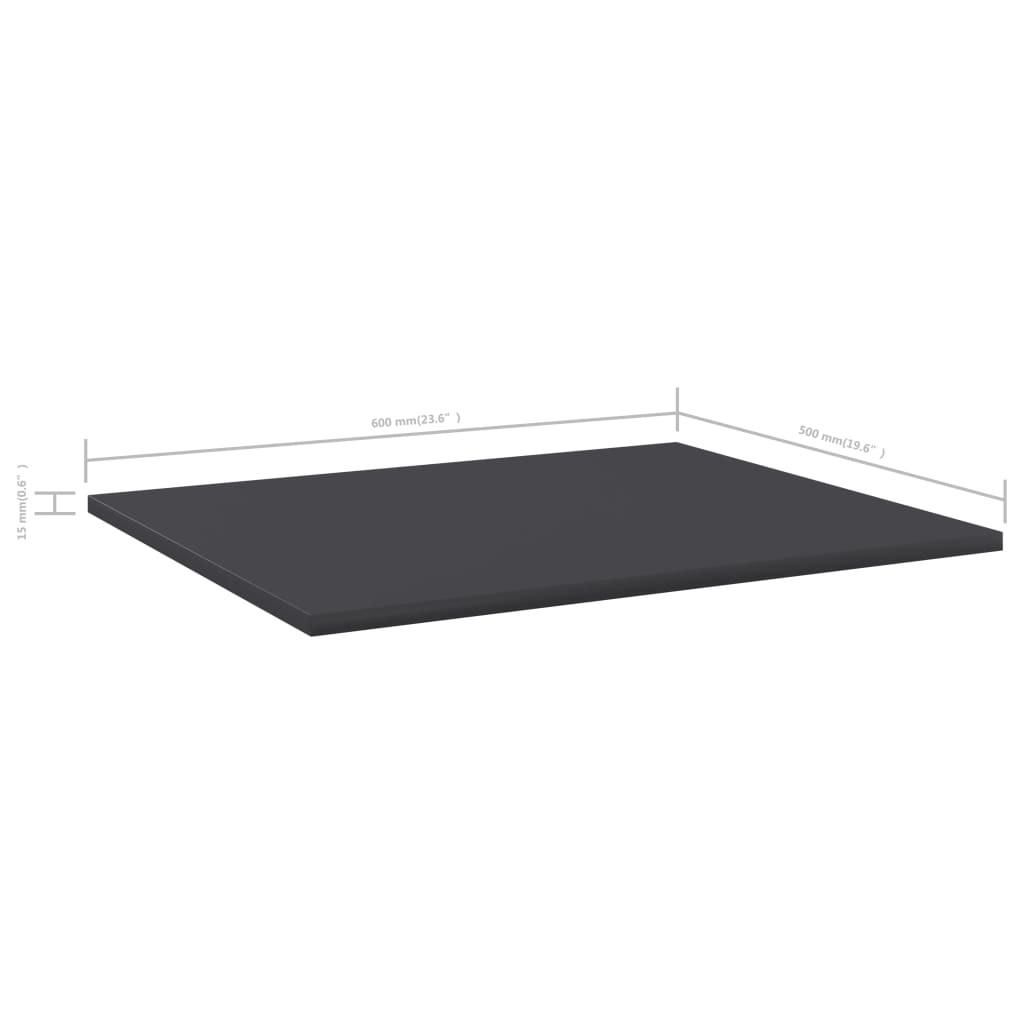 Wandschappen 60X50X1,5 Cm Spaanplaat Grijs 4