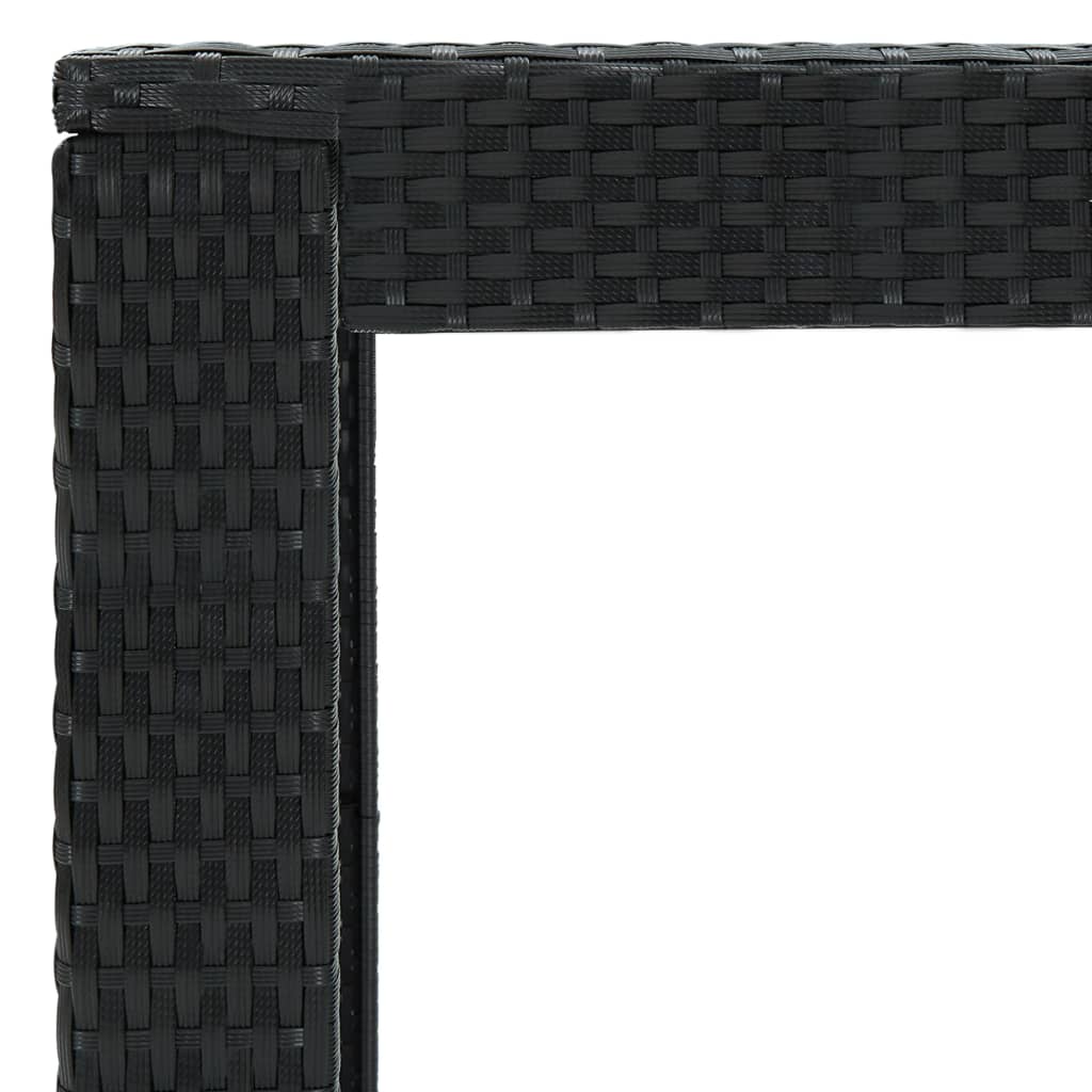 5-delige Tuinbarset met kussens poly rattan zwart 5 100 cm tafellengte