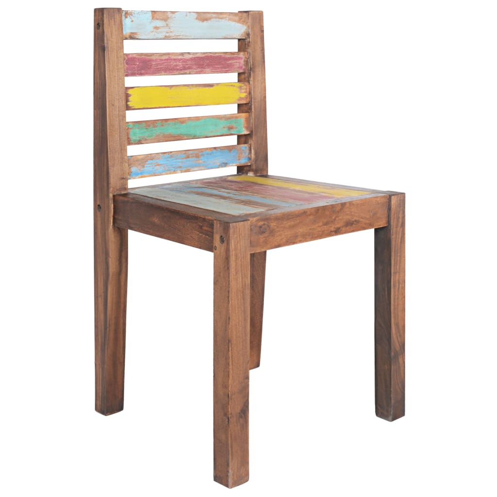 Eetkamerstoelen Massief Gerecycled Hout 4