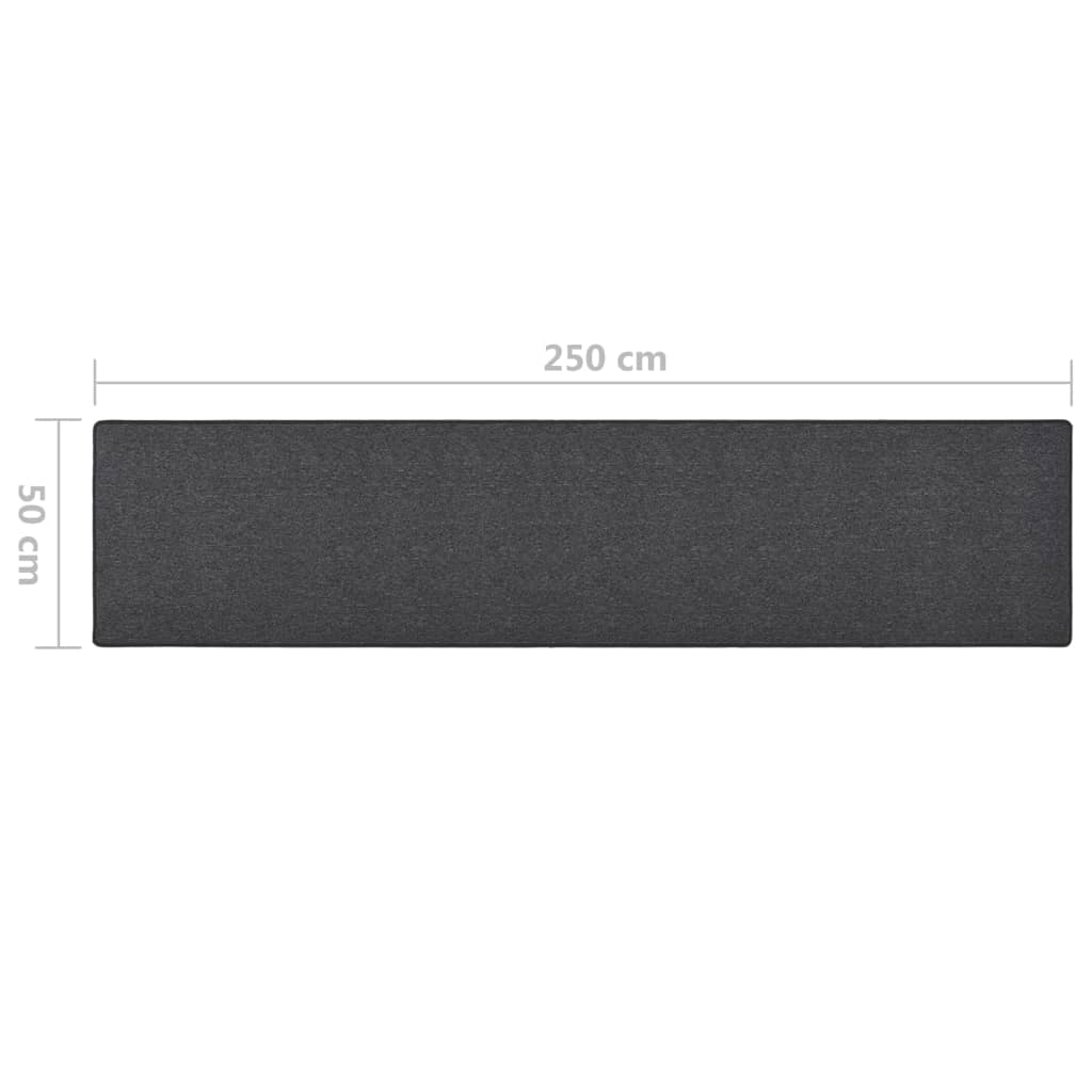 Tapijtloper Kleurig 50 x 250 cm Antraciet