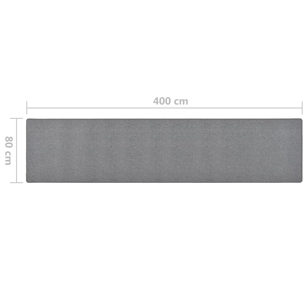 Tapijtloper 80 x 400 cm Donkergrijs