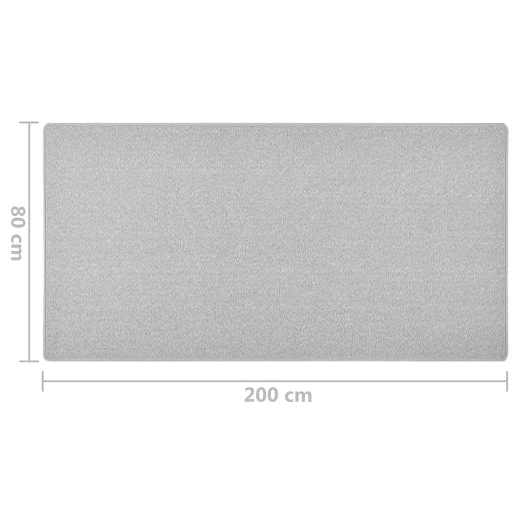 Tapijtloper 80 x 200 cm Lichtgrijs