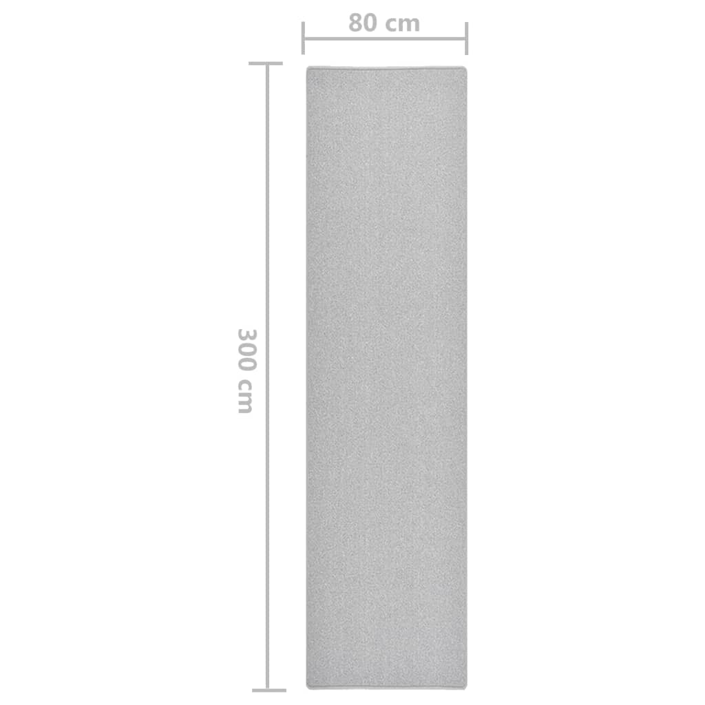 Tapijtloper 80 x 300 cm Lichtgrijs