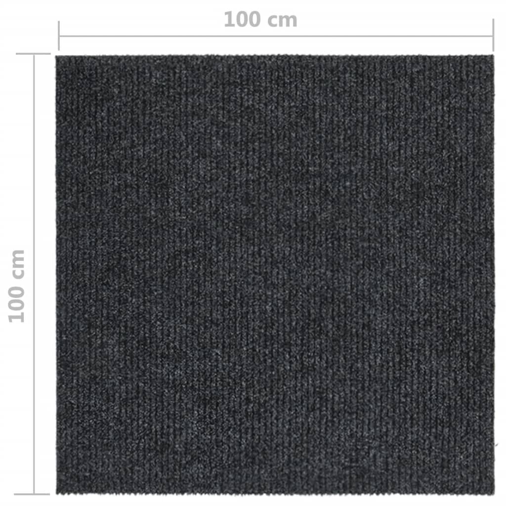 Droogloopmat Kleurig 100 x 100 cm Antraciet