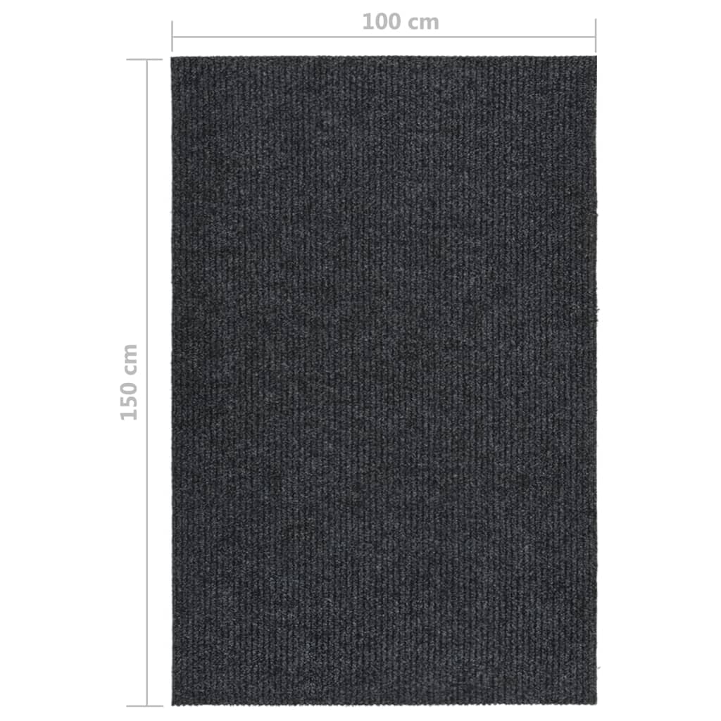Droogloopmat Kleurig 100 x 150 cm Antraciet