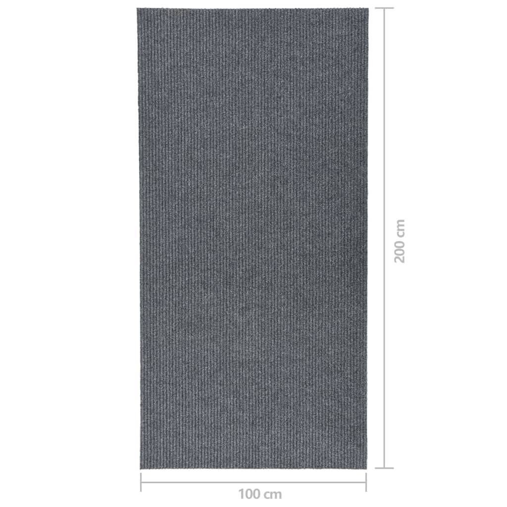 Droogloopmat 100 x 200 cm Grijs