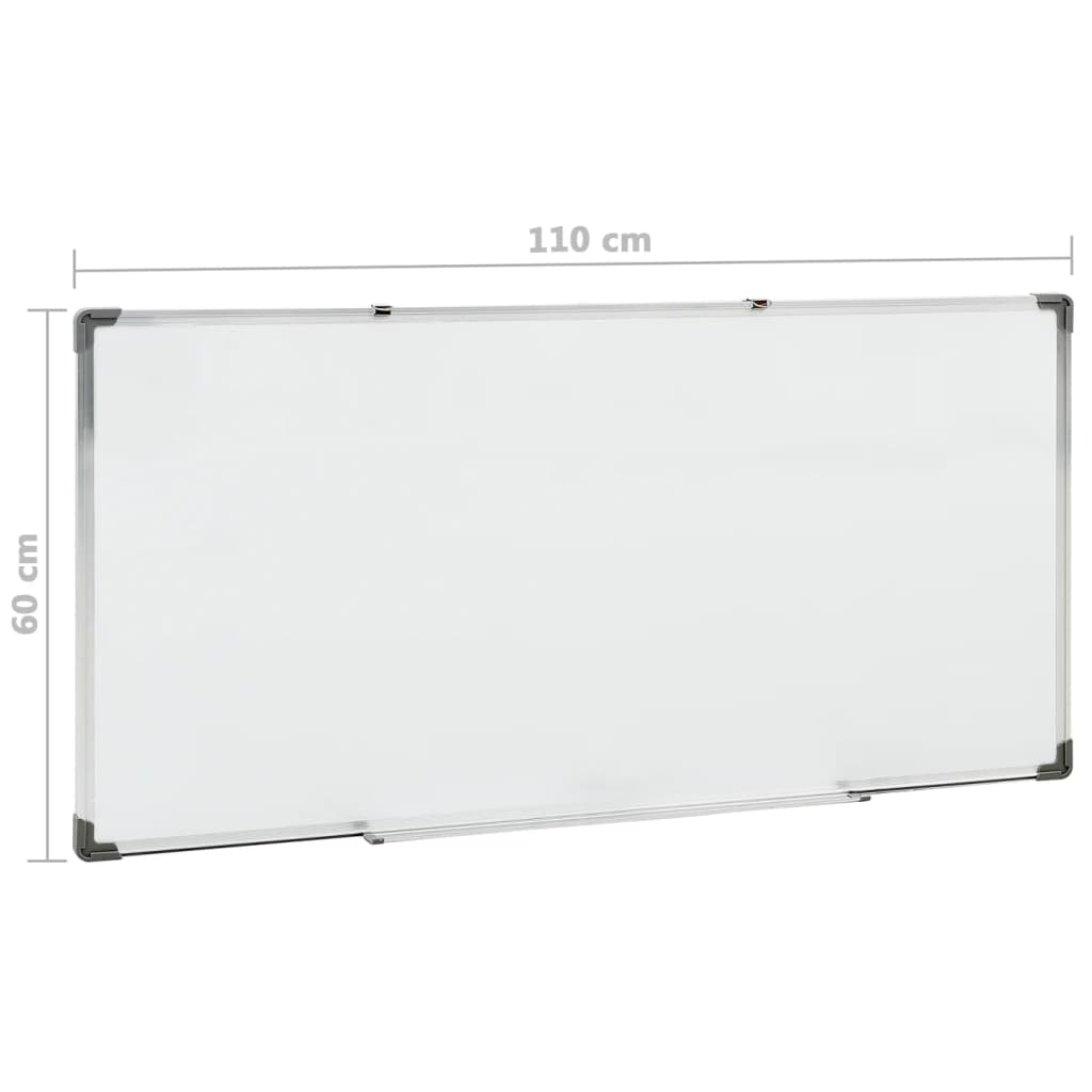 Whiteboard Magnetisch Staal Wit 110 x 60 cm