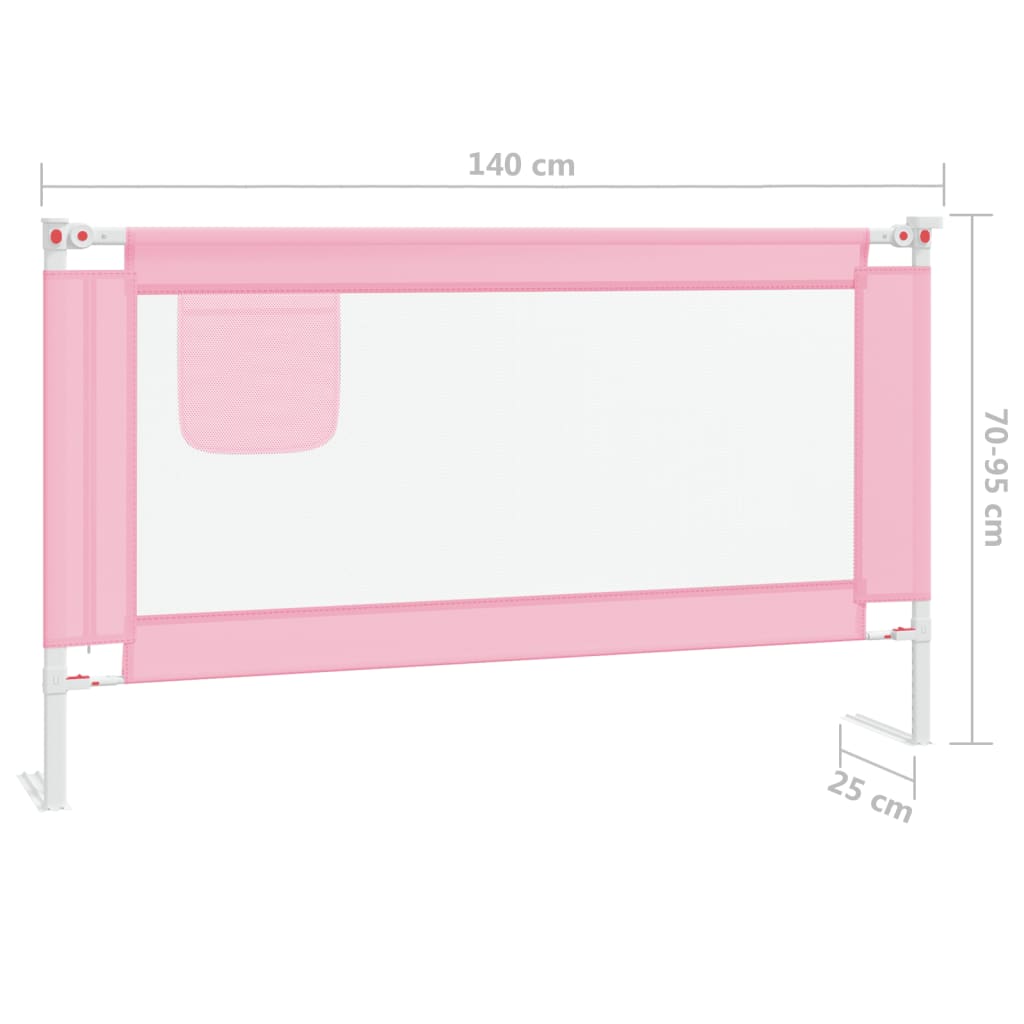 Bedhekje Peuter Stof 140 x 25 cm Roze