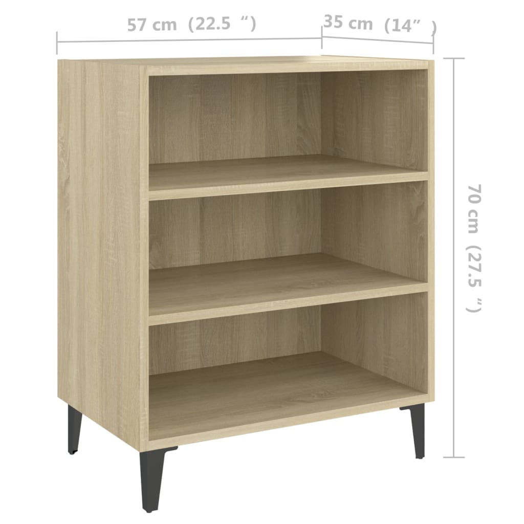 Dressoir 57X35X70 Cm Spaanplaat Kleurig Sonoma eiken