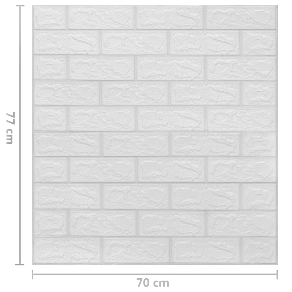3D-Behang Zelfklevend 10 St Bakstenen Wit