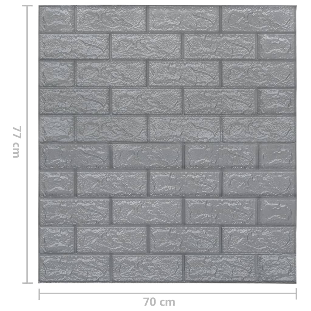 3D-Behang Zelfklevend 40 St Bakstenen Antracietkleurig