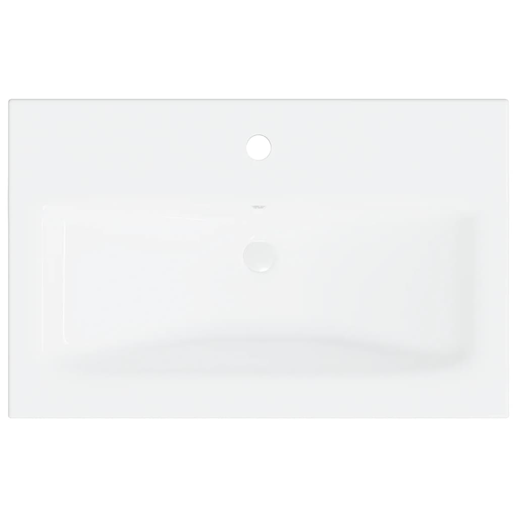 Wastafelkast Met Ingebouwde Wastafel Spaanplaat Wit 60 x 38.5 x 45 cm met kraan & afvoer