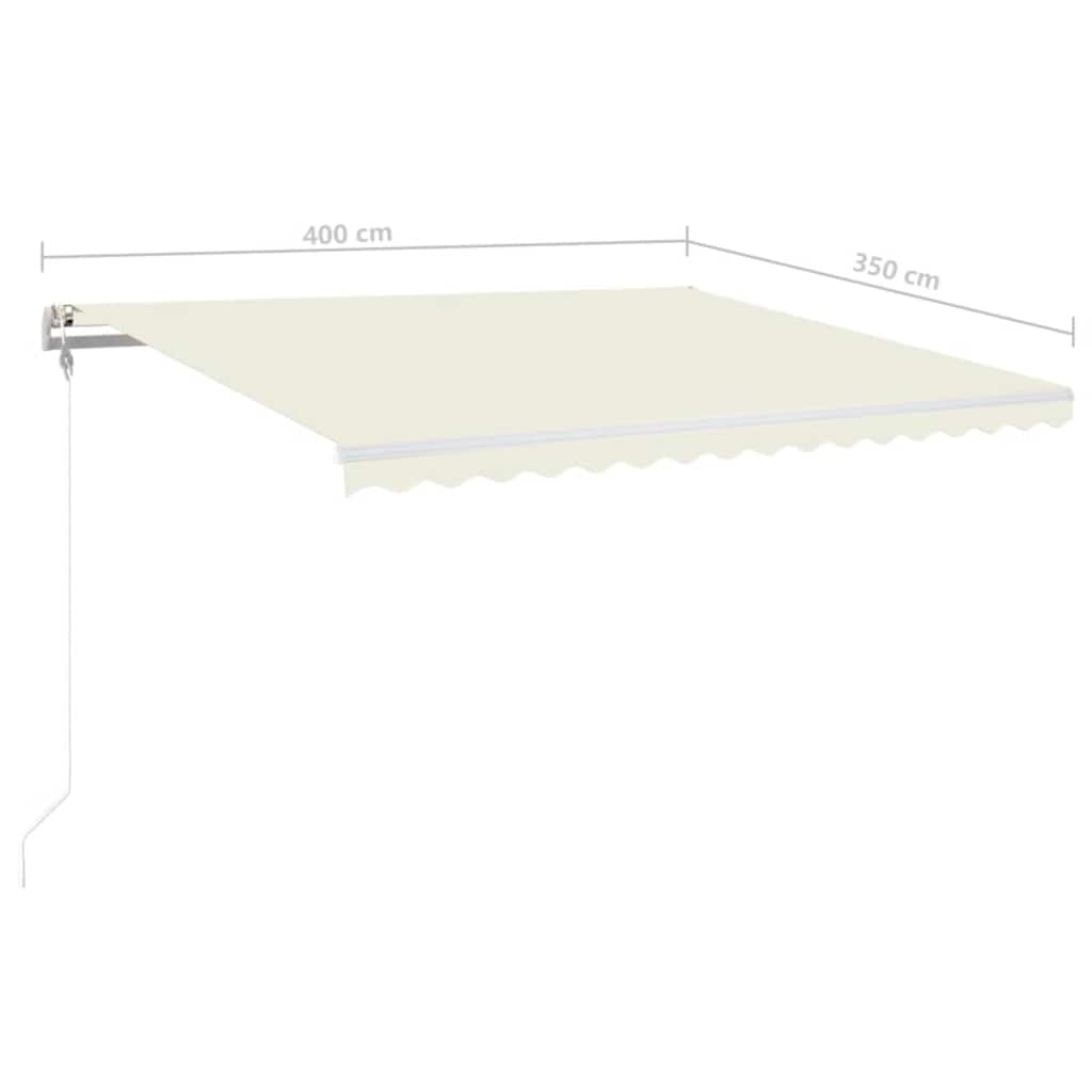 Luifel Automatisch Met Led En Windsensor Kleur 400 x 350 cm Crème