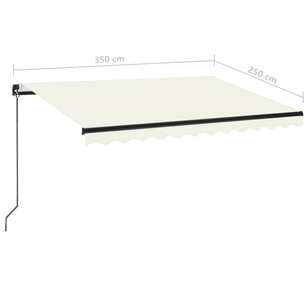 Luifel Handmatig Uittrekbaar Kleurig Crème 350 x 250 cm