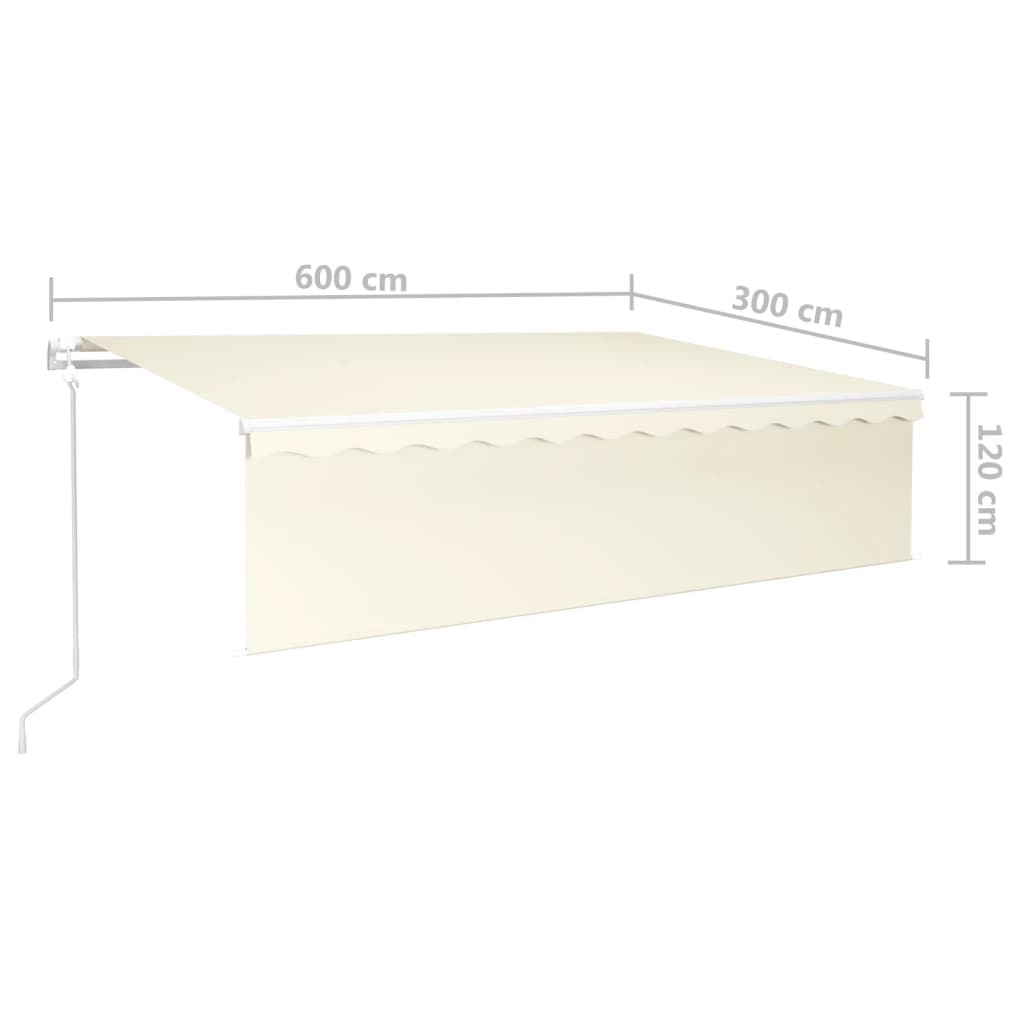 Luifel Automatisch Met Rolgordijn Led Windsensor 6 x 3 m
