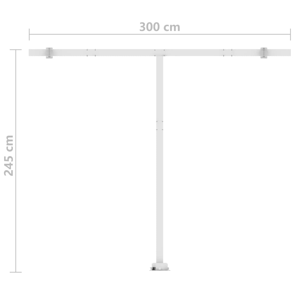 Luifel Vrijstaand Handmatig Uittrekbaar Oranje Bruin 350 x 250 cm Multikleur