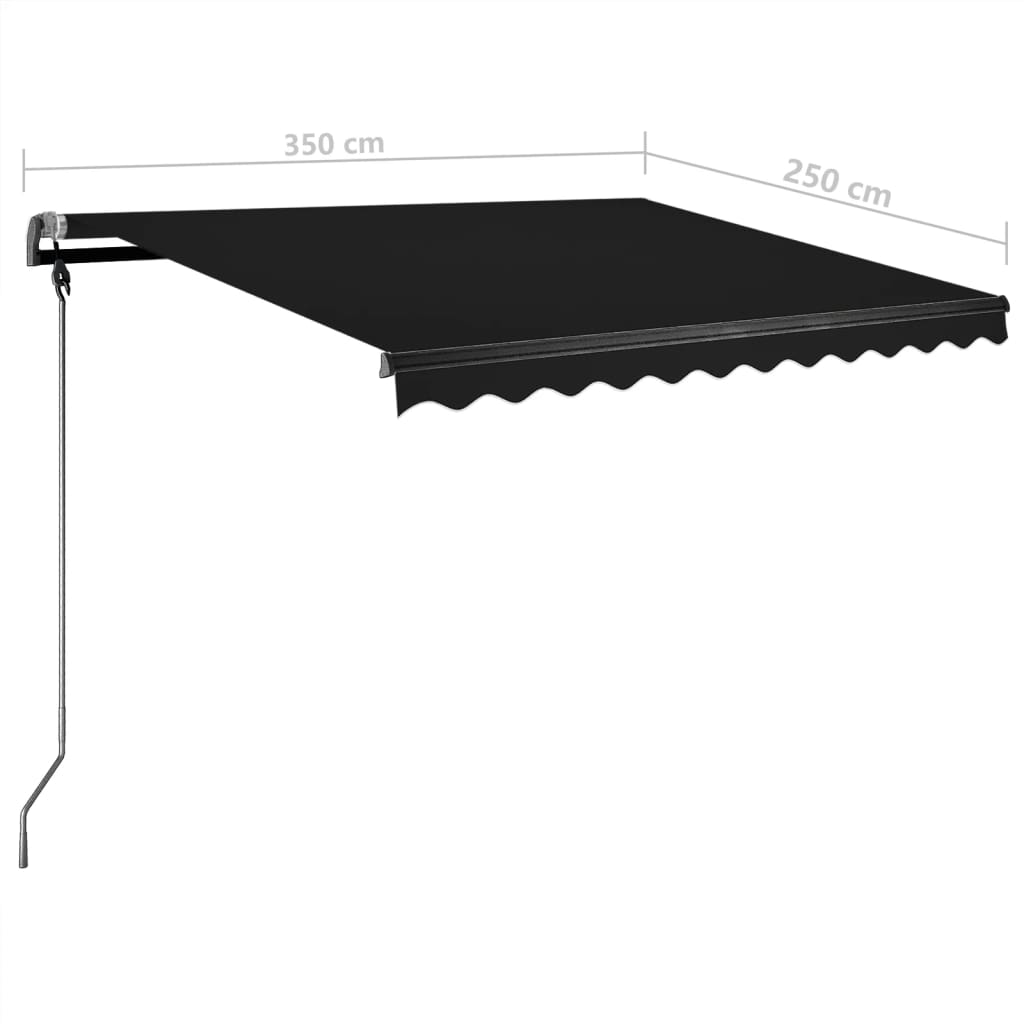 Luifel Vrijstaand Automatisch Kleurig 350 x 250 cm Antraciet