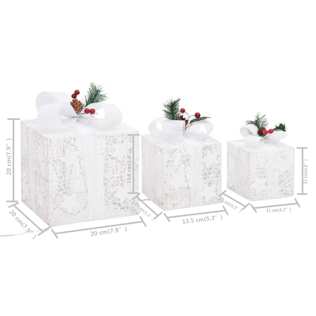 Kerstdecoratie Geschenkdozen Binnen/Buiten Wit