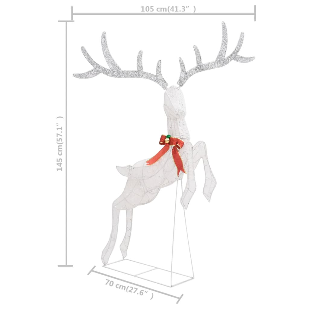 Kerstversiering Vliegend Rendier Koudwit 120 Led's Wit
