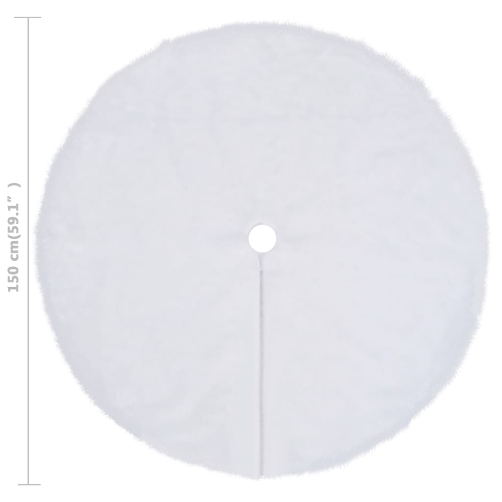 Kerstboomrok 150 cm kunstvacht wit 150 cm