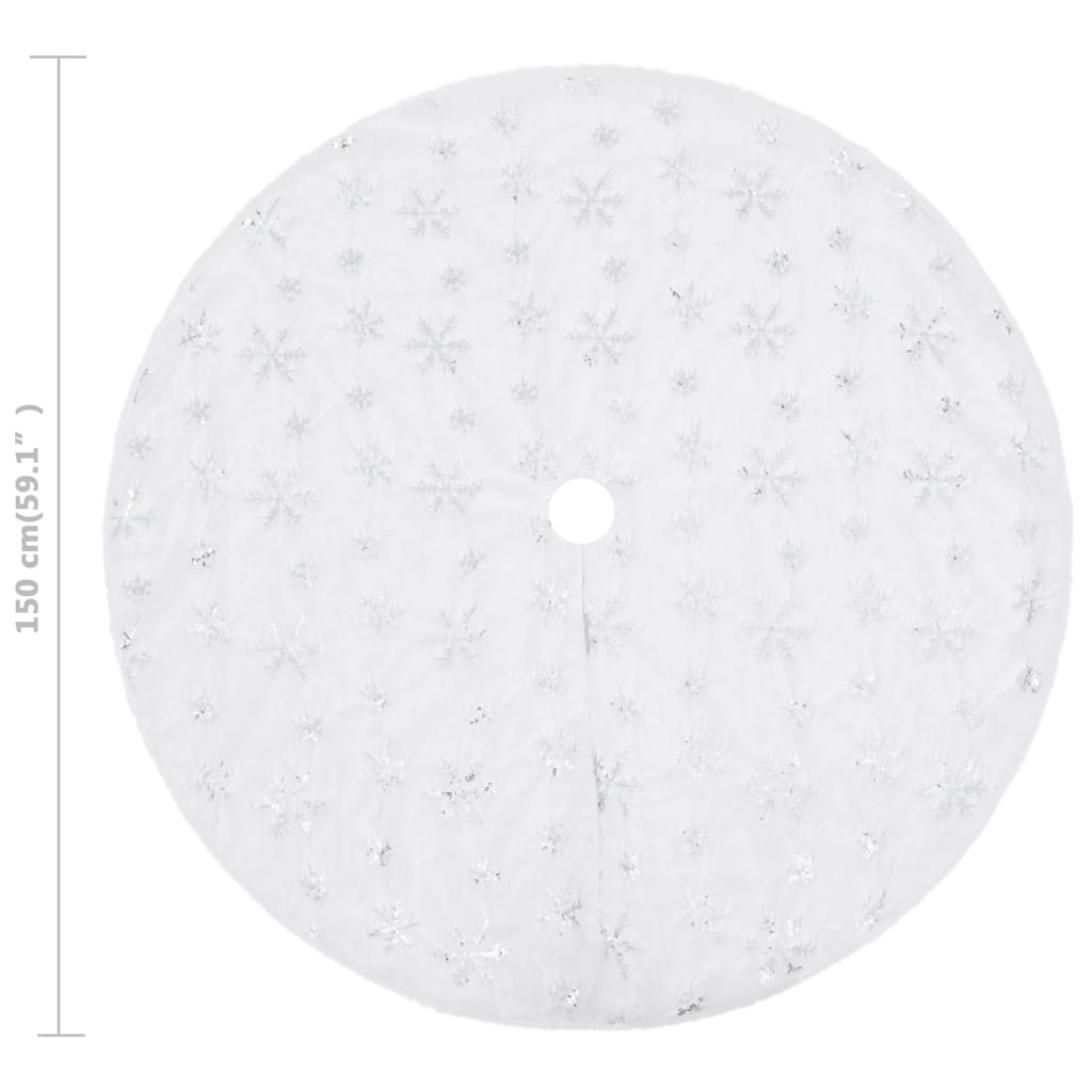 Kerstboomrok Luxe 150 Cm Kunstvacht Wit