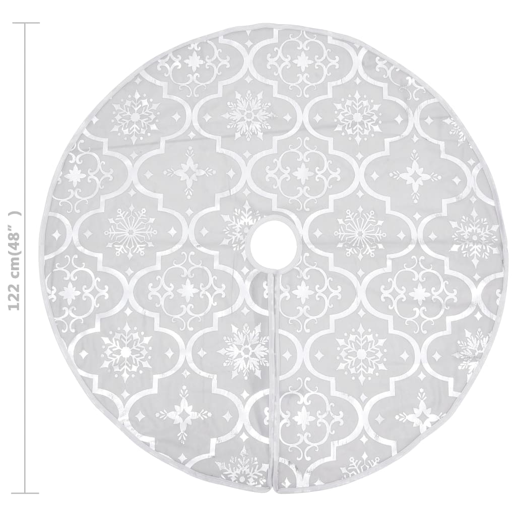 Kerstboomrok luxe met sok 122 cm stof wit 122 cm Wit