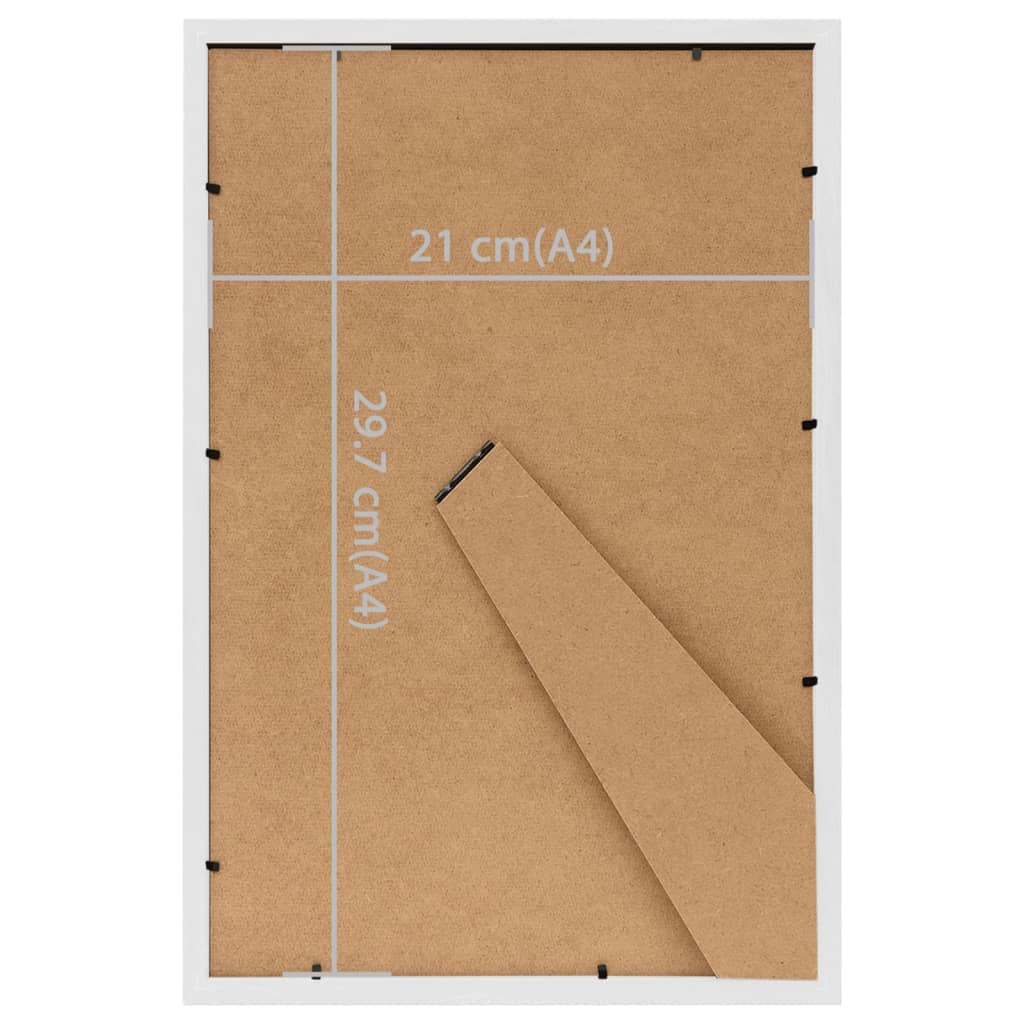 Fotolijsten 3 st voor tafel 21x29,7cm MDF wit 3 21 x 29.7 cm Wit