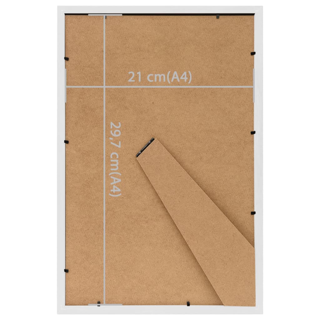 Fotolijsten 5 st voor tafel 21x29,7 cm MDF wit 5 21 x 29.7 cm Wit