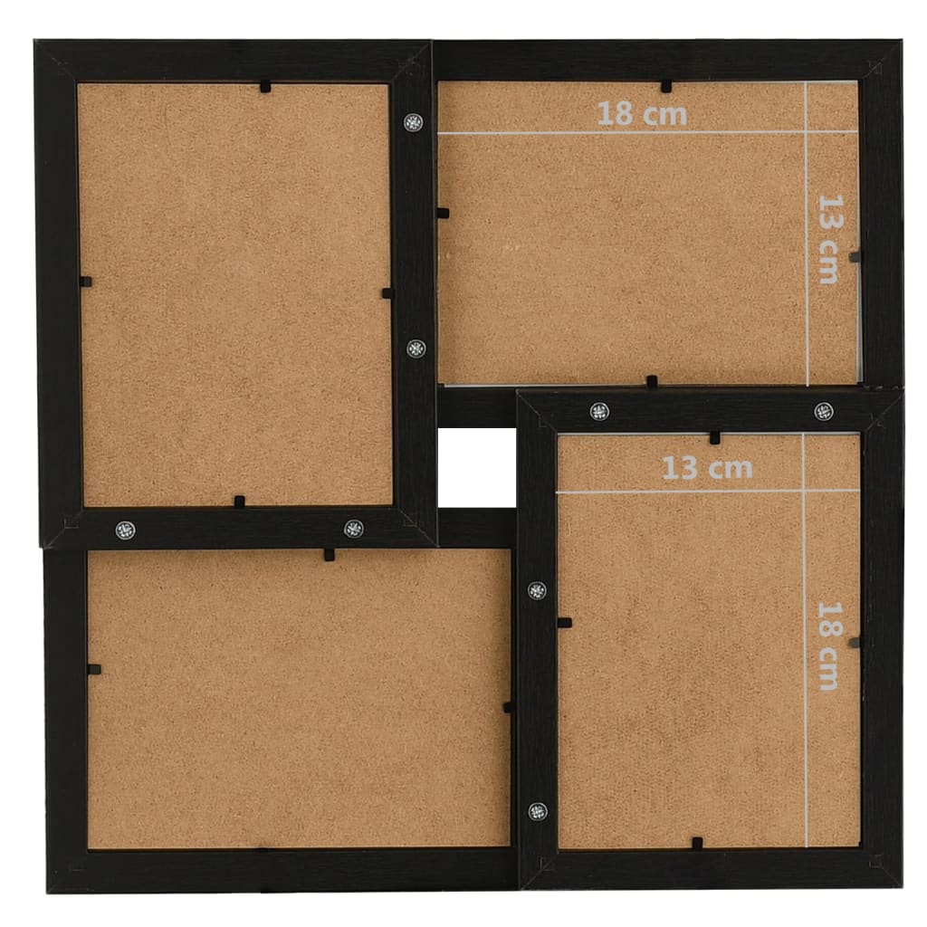 Fotolijst Voor Foto Mdf 4 x (13 x 18 cm) Zwart