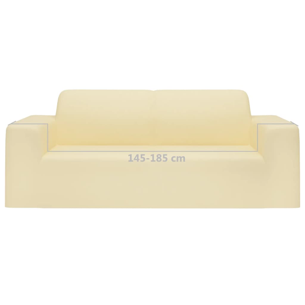 Hoes Stretch Polyester Jersey Kleurig Crème Tweezitsbank